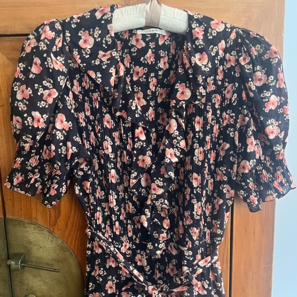 Doen Poet Dress in Black Poppy Print - Medium - Picture 5 of 10